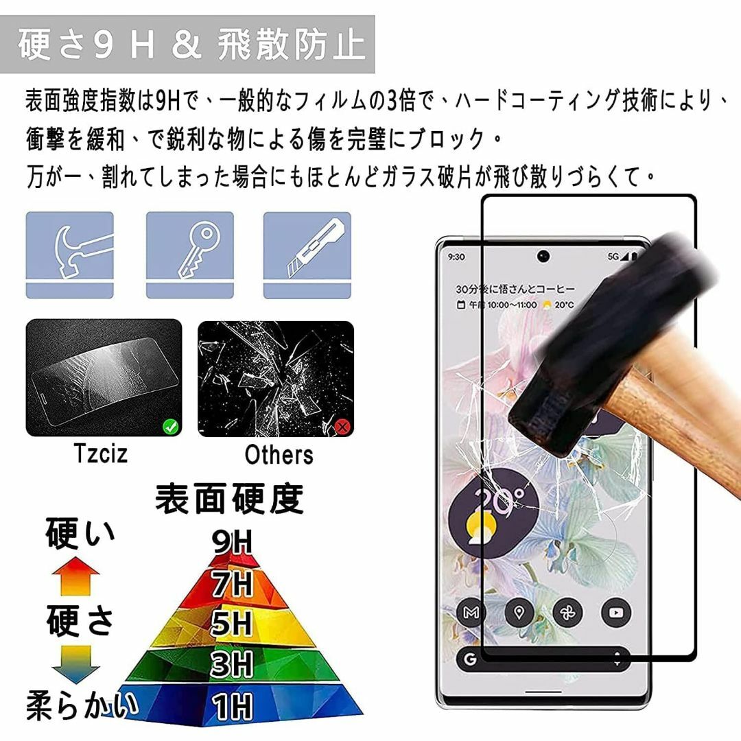 【人気商品】google pixel6 pro フイルム 【2枚セット- AGC スマホ/家電/カメラのスマホアクセサリー(その他)の商品写真