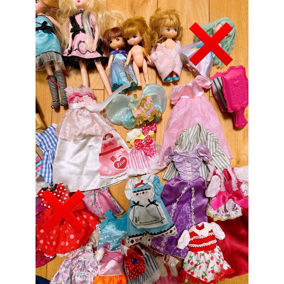 Takara Tomy(タカラトミー)のリカちゃん まとめ売り 着せ替え人形 洋服 靴 その他 多数 タカラトミー エンタメ/ホビーのフィギュア(その他)の商品写真