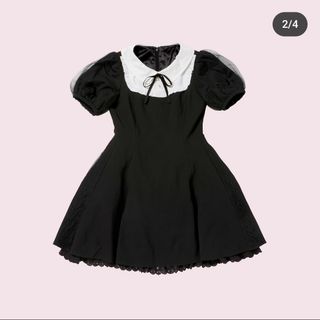 ロディスポット(LODISPOTTO)のミルフィーユクローゼットバイロディスポットパティシエワンピース黒メイド服風(ひざ丈ワンピース)