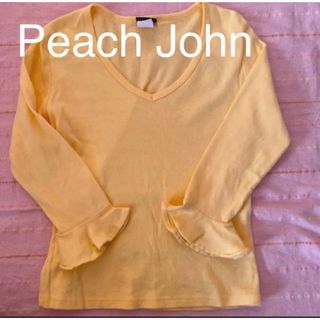 ピーチジョン(PEACH JOHN)の☆ピーチジョン　PJ  カットソー　イエロー　Sサイズ(カットソー(長袖/七分))