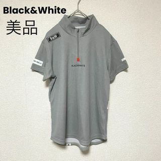 ブラックアンドホワイトスポーツウェア(Black & White Sportswear)のxx87 ブラックアンドホワイト/美品/半袖ポロシャツ/スポーツウェア/プリント(ポロシャツ)