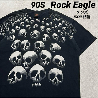 90s シングルステッチ　Rock Eagle ビックシルエット　XXXL相当(Tシャツ/カットソー(半袖/袖なし))