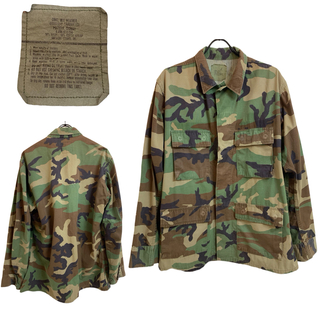 アメリカンアパレル(American Apparel)のUS VINTAGE 90s 米軍 アメアパ ウッドランドカモ BDUシャツ M(ミリタリージャケット)