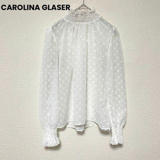 カロリナグレイサー(CAROLINA GLASER)のxx90 carolina glaser/シアーカットソー/長袖トップス/ドット(カットソー(長袖/七分))