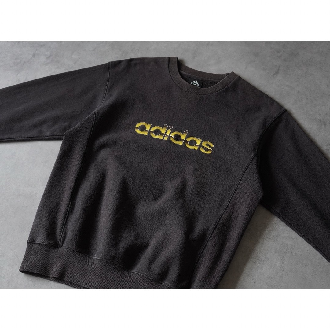 adidas(アディダス)の00s adidas ロゴプリント スウェット フェードブラック メンズのトップス(スウェット)の商品写真