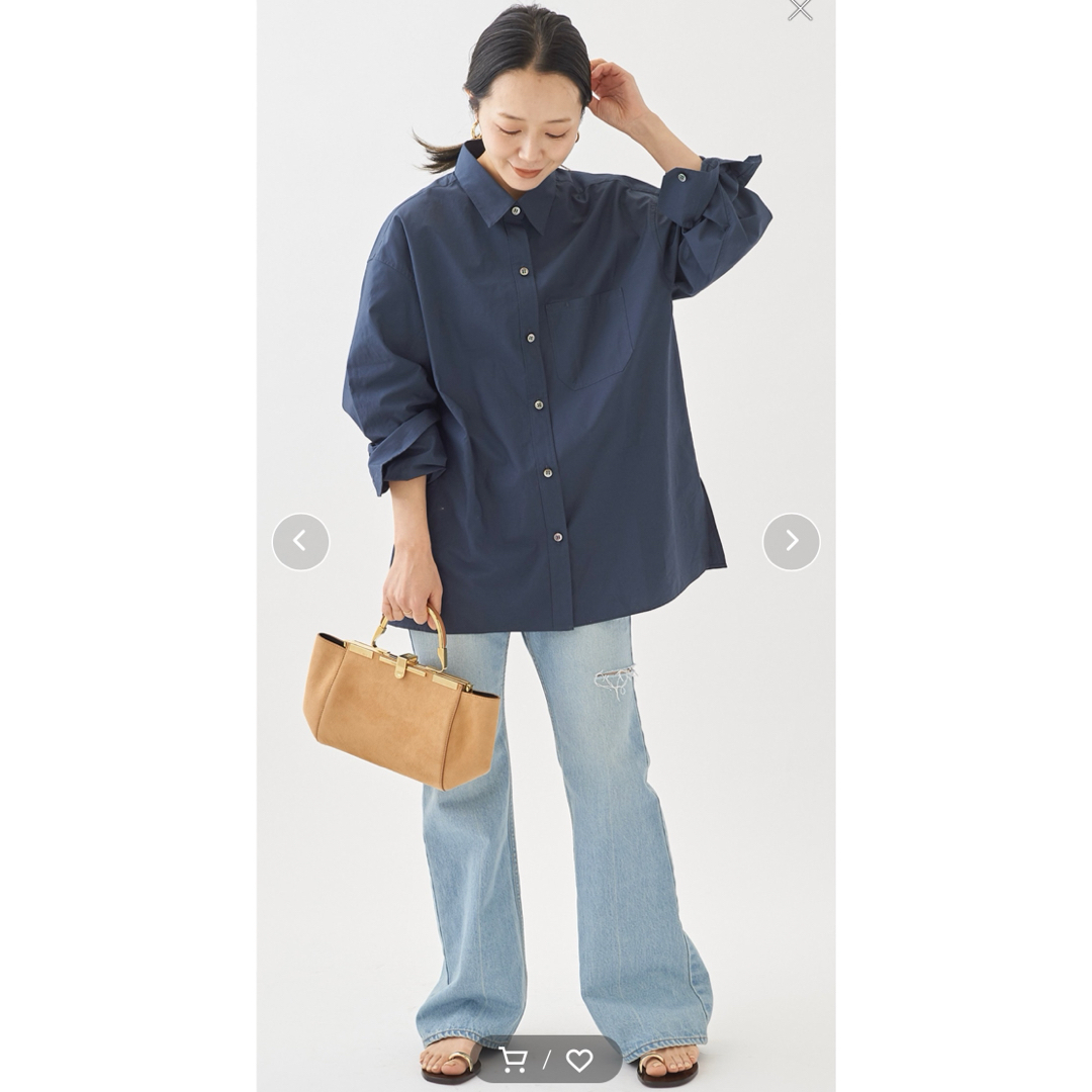 【保障できる】 Plage シャツ◇ダークブルーの通販 typewriter minimal Plage - シャツ+ブラウス(長袖+七分)