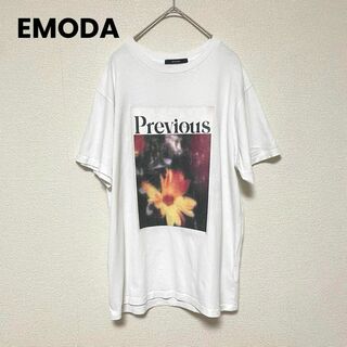 EMODA - xx91 EMODAエモダ/半袖 Tシャツ/プリントシャツ/白