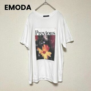 エモダ(EMODA)のxx91 EMODAエモダ/半袖 Tシャツ/プリントシャツ/白(Tシャツ(半袖/袖なし))