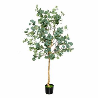 【色: 165cm】TANGKULA 人工 観葉植物 フェイクユーカリ 165c(その他)