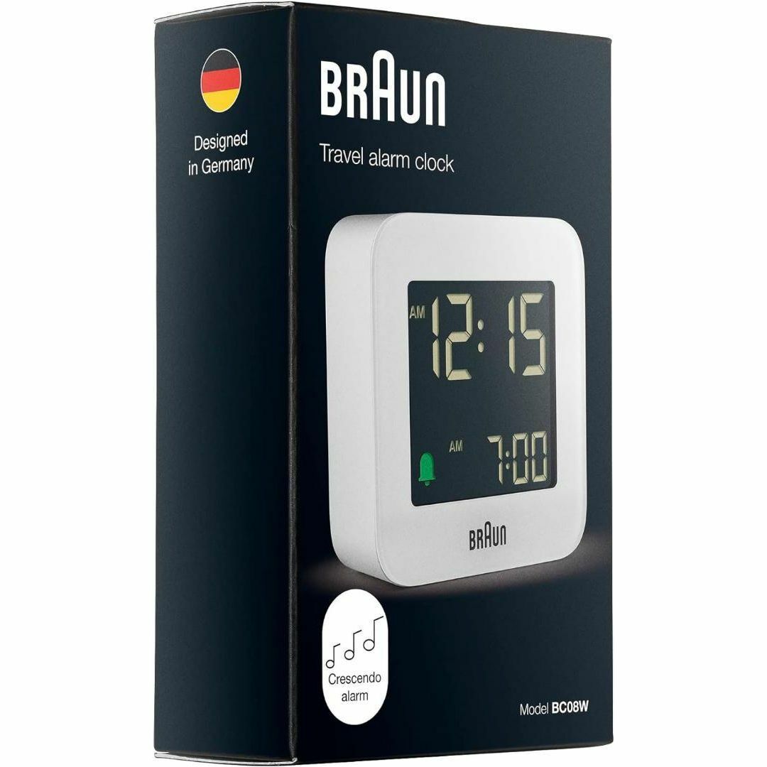 Braun デジタルトラベル目覚まし時計 スヌーズ付き コンパクトサイズ レディースのジャケット/アウター(ノーカラージャケット)の商品写真