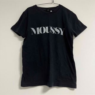 moussy トップス　半袖　Tシャツ　ロゴ　黒　ブラック