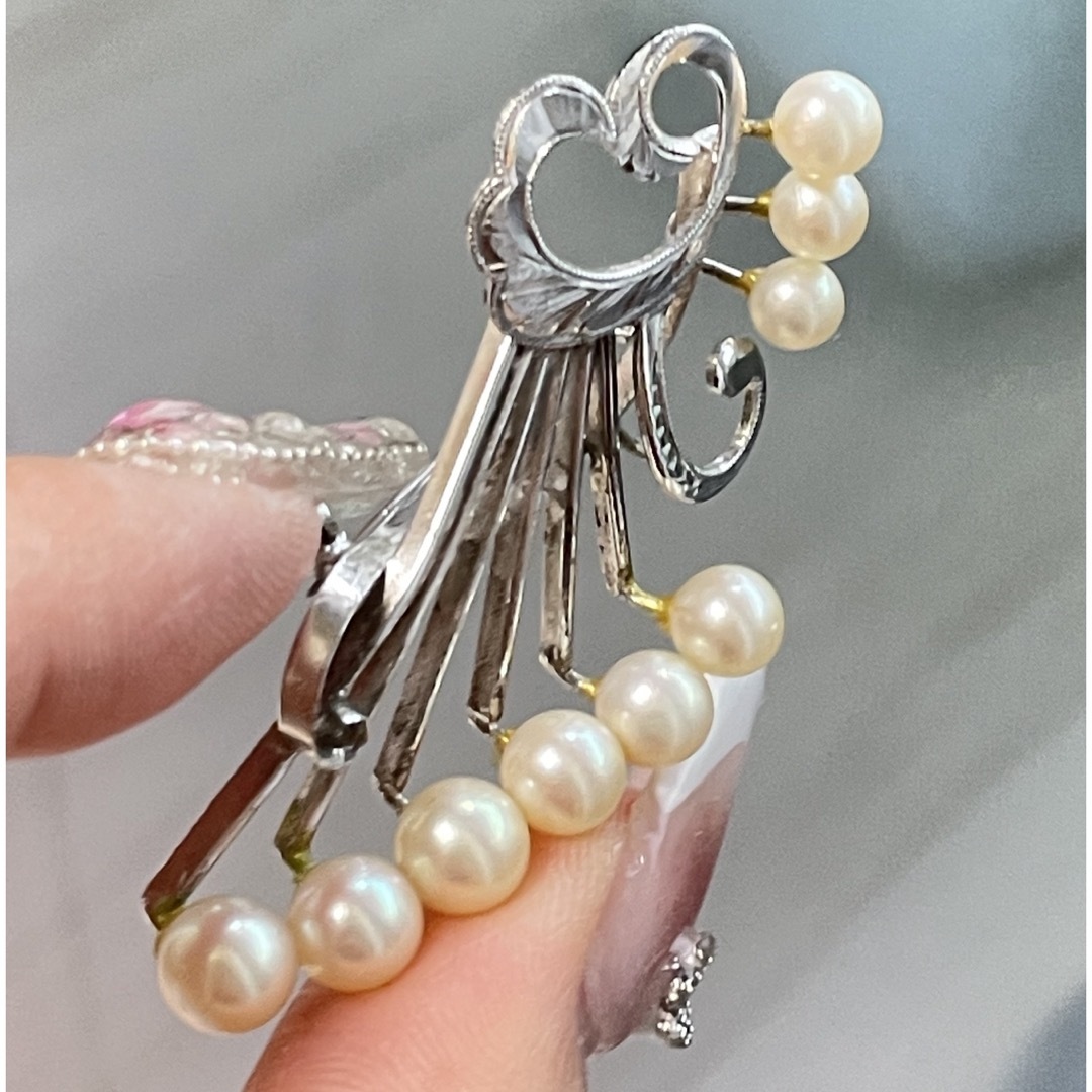 【silver】真珠ブローチ レディースのアクセサリー(ブローチ/コサージュ)の商品写真