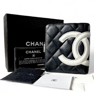 シャネル(CHANEL)の美品✨ギャランティ付き✨CHANEL シャネル カンボン 二つ折り がま口 財布(財布)