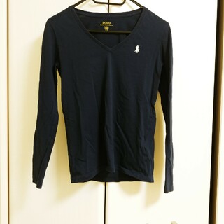 ポロラルフローレン(POLO RALPH LAUREN)の薄手シャツ　Vネック　紺色(シャツ/ブラウス(長袖/七分))