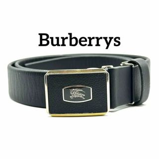 バーバリー(BURBERRY)の【美品】Burberrys バーバリーズ レザー ベルト ビジネス ブラック(ベルト)