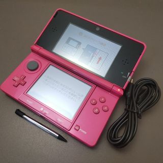 ニンテンドー3DS(ニンテンドー3DS)の安心の整備済み！◆任天堂3DS 中古本体◆グロスピンク◆57(携帯用ゲーム機本体)