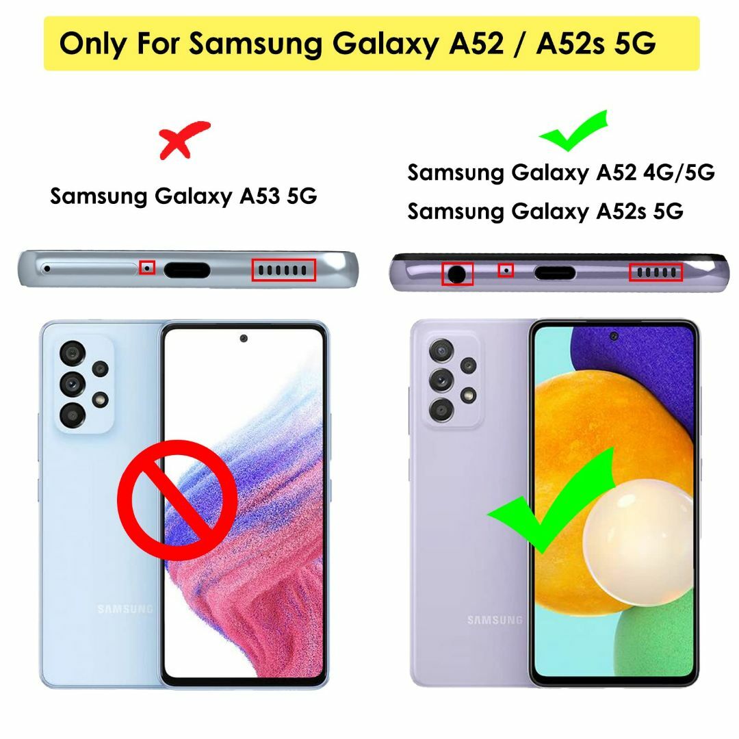 【色:ホワイト】ZTOFERA Samsung Galaxy A52 5G (S スマホ/家電/カメラのスマホアクセサリー(その他)の商品写真