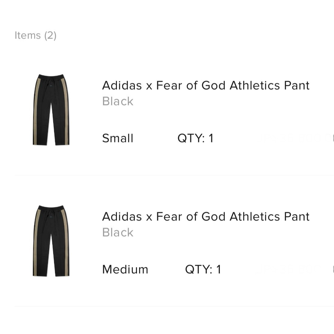 FEAR OF GOD(フィアオブゴッド)のFear of God Athletics Pant Black M メンズのパンツ(その他)の商品写真