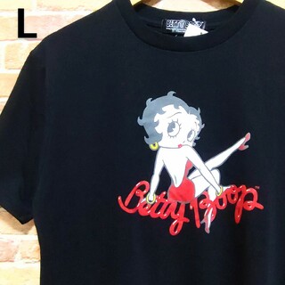 【新品】ベティーブープ Betty Boop Tシャツ L ブラック 黒(Tシャツ/カットソー(半袖/袖なし))