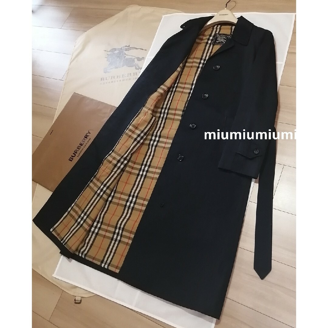 BURBERRY(バーバリー)の本物上質●　ベルト付きステンカラーコート　ヴィンテージバーバリー レディースのジャケット/アウター(トレンチコート)の商品写真