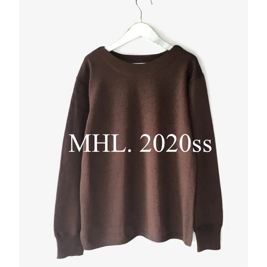 MHL.(エムエイチエル)のMHL. DENSE COTTON KNIT (BROWN) メンズのトップス(Tシャツ/カットソー(七分/長袖))の商品写真