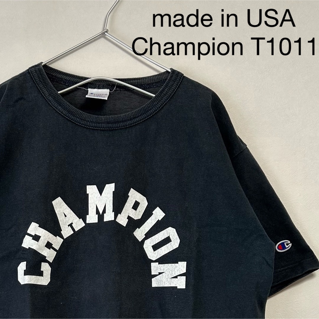 Champion(チャンピオン)の古着 USA製 90s Champion T1011 Tシャツ デカロゴ メンズのトップス(Tシャツ/カットソー(半袖/袖なし))の商品写真