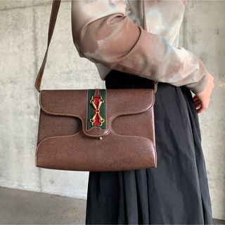 グッチ(Gucci)の✨美品✨グッチ ショルダーバッグ シェリーライン ホースビット 金具 レザー(ショルダーバッグ)