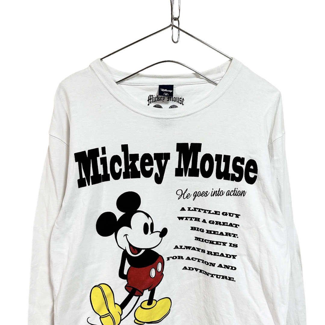 Disney(ディズニー)の古着 "Disney" フロントプリント ロング Tシャツ メンズのトップス(Tシャツ/カットソー(七分/長袖))の商品写真