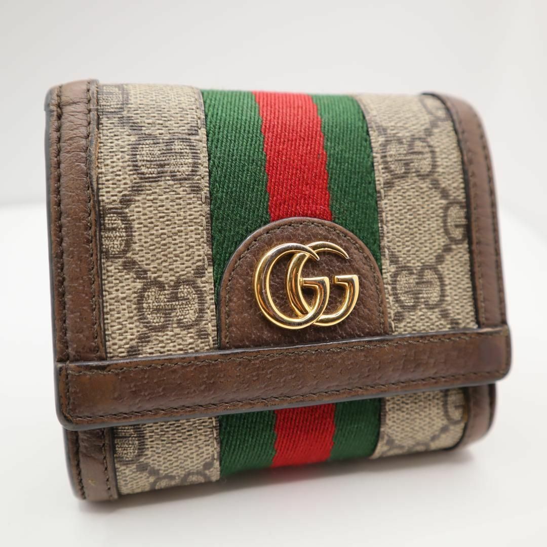 Gucci(グッチ)の【美品】グッチ オフィディア GGスプリーム 二つ折り財布 598662 レディースのファッション小物(財布)の商品写真
