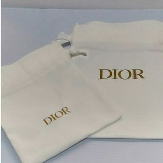 クリスチャンディオール(Christian Dior)の「巾着袋⑦」MissDiorサイズ違い ホワイト 巾着袋(ショップ袋)