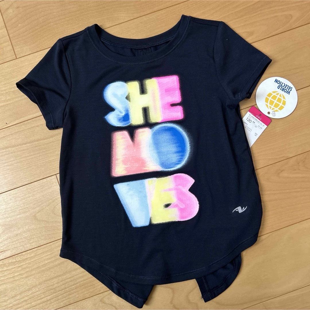 Tシャツ　練習着　ダンス　スポーツ　110 120 新品未使用 キッズ/ベビー/マタニティのキッズ服女の子用(90cm~)(Tシャツ/カットソー)の商品写真