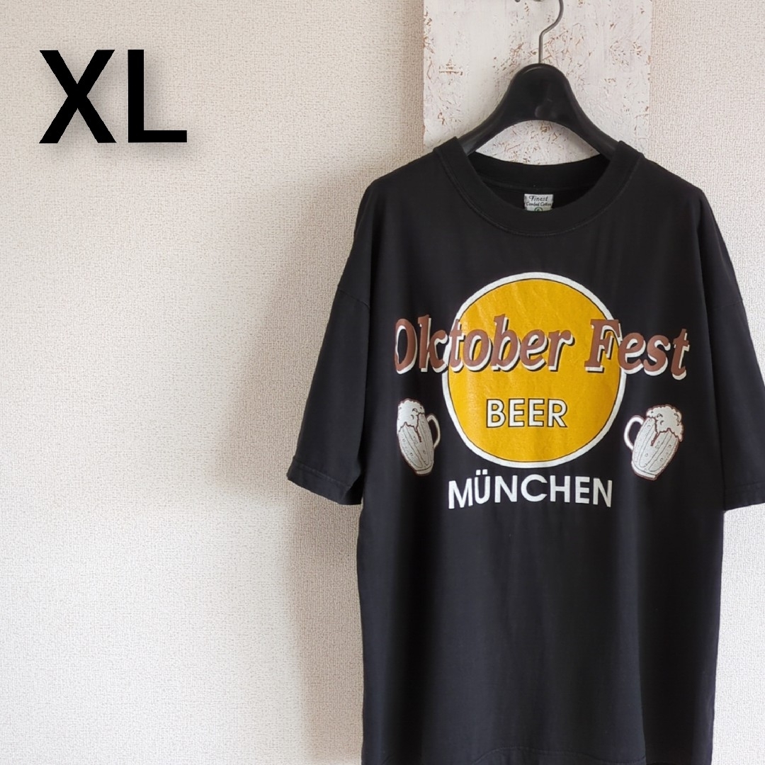 VINTAGE(ヴィンテージ)のUSA製　古着　オクトーバーフェス　Tシャツ　ブラック　MUNCHEN　XL メンズのトップス(Tシャツ/カットソー(半袖/袖なし))の商品写真