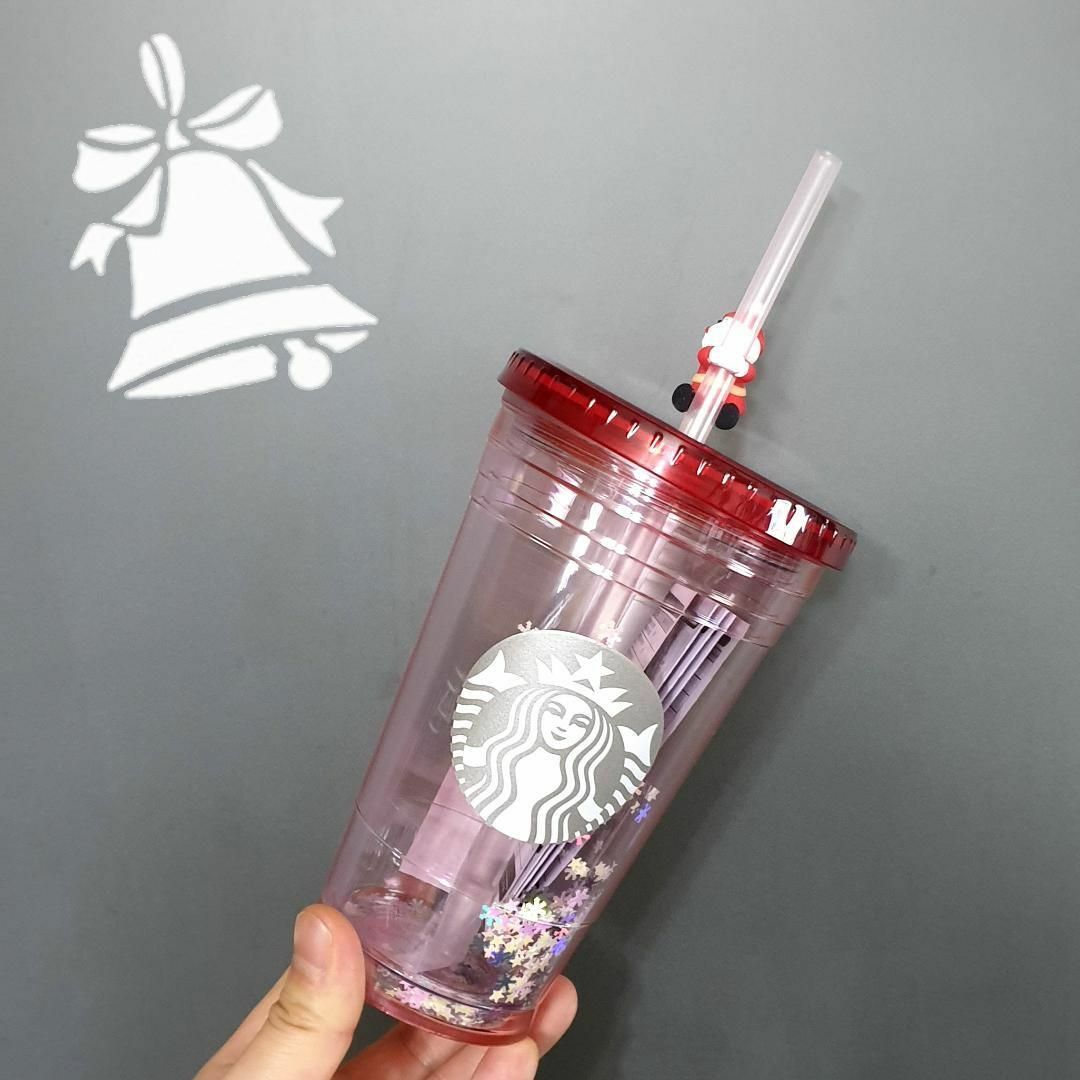 Starbucks(スターバックス)のスターバックス★サンタ ストロー フィギュア コールドカップ タンブラー インテリア/住まい/日用品のキッチン/食器(タンブラー)の商品写真