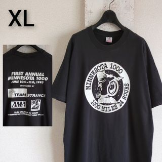 FRUIT OF THE LOOM - USA製　90s フルーツオブザルーム　Tシャツ　ブラック　XL　ミネソタ