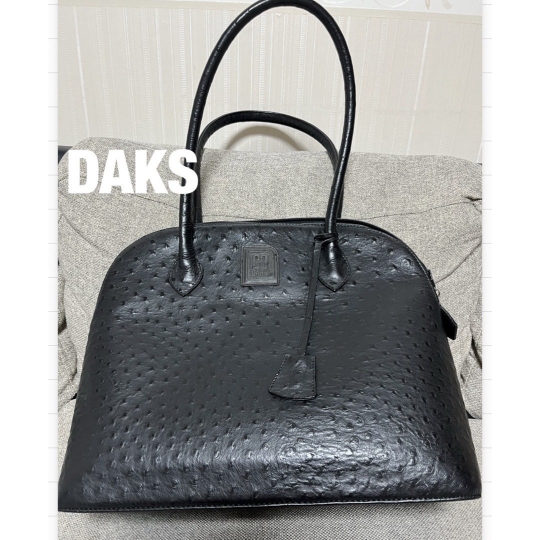 DAKS(ダックス)のDAKSハンドバッグ　黒　本革 レディースのバッグ(ハンドバッグ)の商品写真