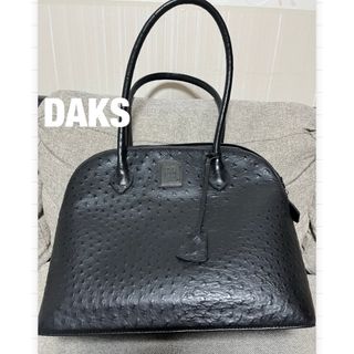 ダックス(DAKS)のDAKSハンドバッグ　黒　本革(ハンドバッグ)