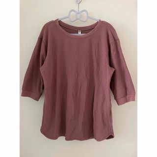 ユニクロ(UNIQLO)のユニクロ◯ワッフル◯七分袖◯レディースLサイズ(Tシャツ(長袖/七分))