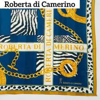 ROBERTA DI CAMERINO - 極美品 ★Roberta di Camerino★ ハンカチ 大判 ネイビー