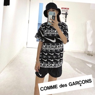 ブラックコムデギャルソン(BLACK COMME des GARCONS)のBLACK COMME des GARCONS プリントTシャツ Lサイズ(Tシャツ/カットソー(半袖/袖なし))