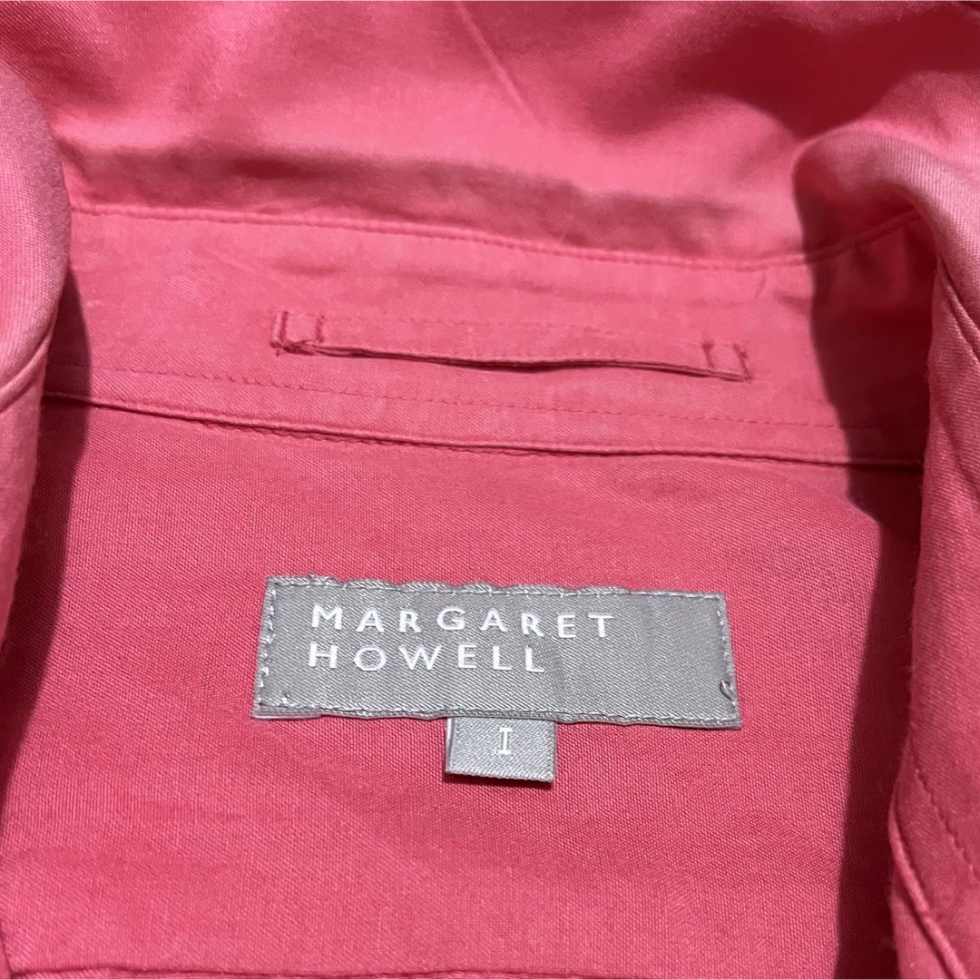 MARGARET HOWELL(マーガレットハウエル)のシルク　コットン　シャツ　ブラウス　マーガレットハウエル　刺繍　とろみシャツ レディースのトップス(シャツ/ブラウス(長袖/七分))の商品写真