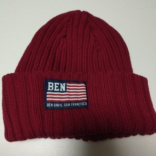 ベンデイビス　BEN DAVIS　ニット帽　赤　レッド　ビーニー