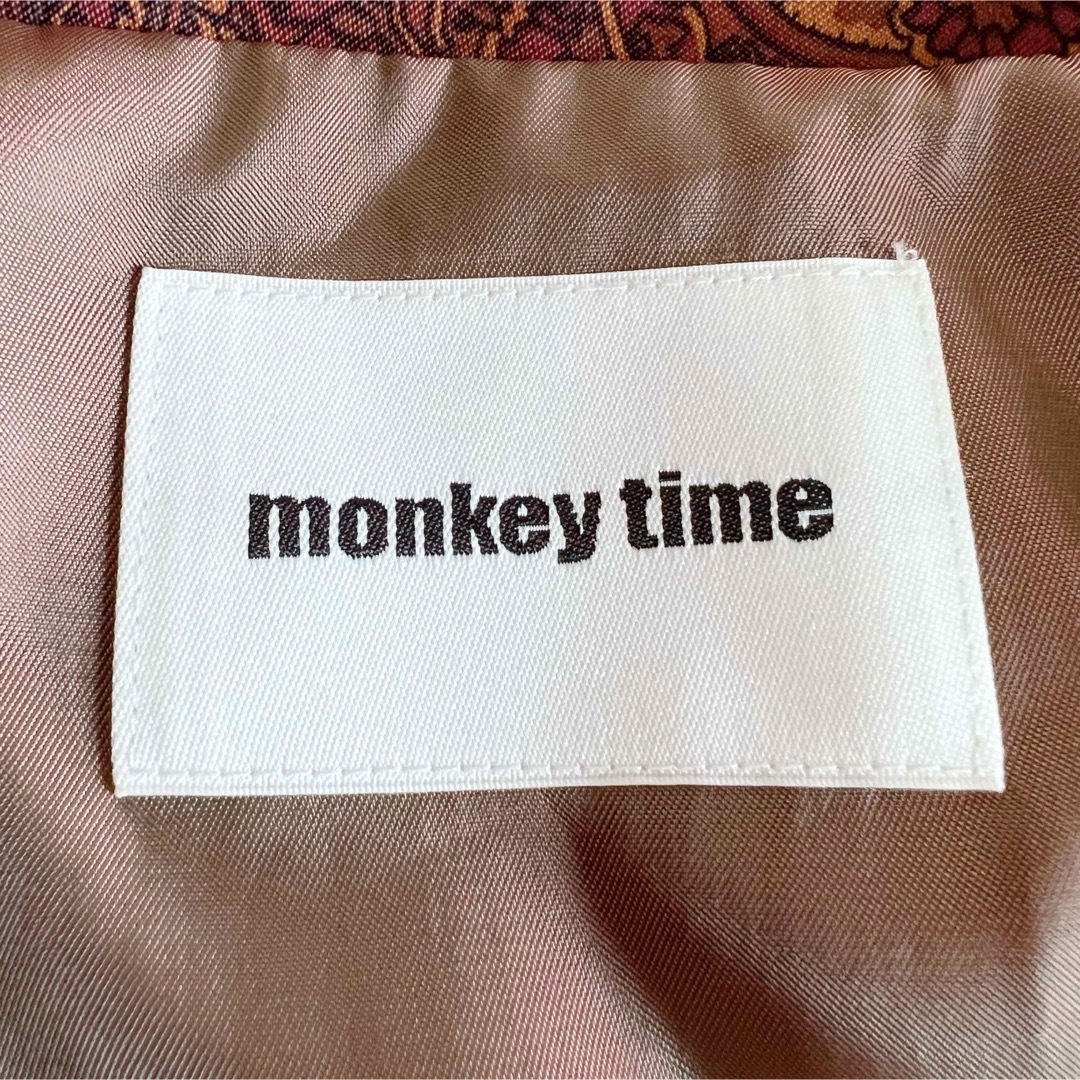 ZARA(ザラ)の希少L★monkey time モンキータイム ペイズリー柄 ノーカラーブルゾン メンズのジャケット/アウター(ブルゾン)の商品写真