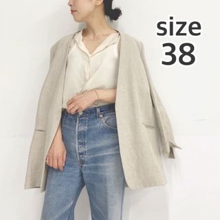 plage 麻シャツジャケット 38