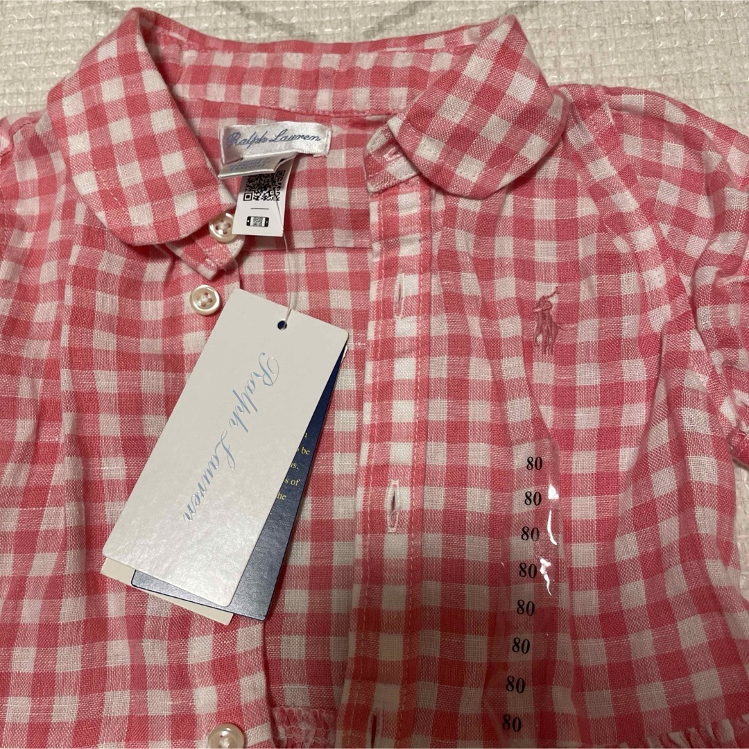 Ralph Lauren(ラルフローレン)のラルフローレン　半袖ワンピース キッズ/ベビー/マタニティのベビー服(~85cm)(ワンピース)の商品写真