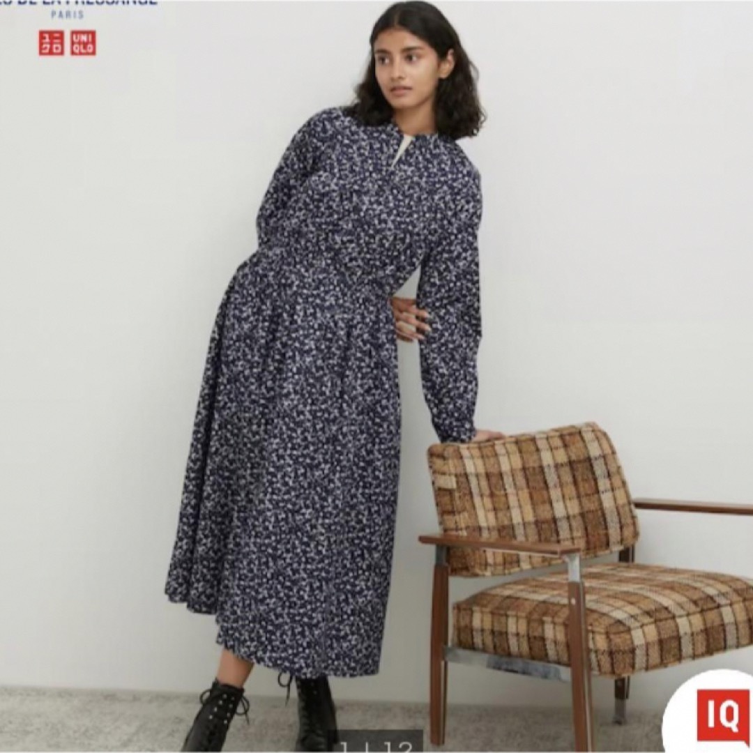 UNIQLO(ユニクロ)のイネス・ ユニクロコラボコットンツイルワンピース　L レディースのワンピース(ロングワンピース/マキシワンピース)の商品写真