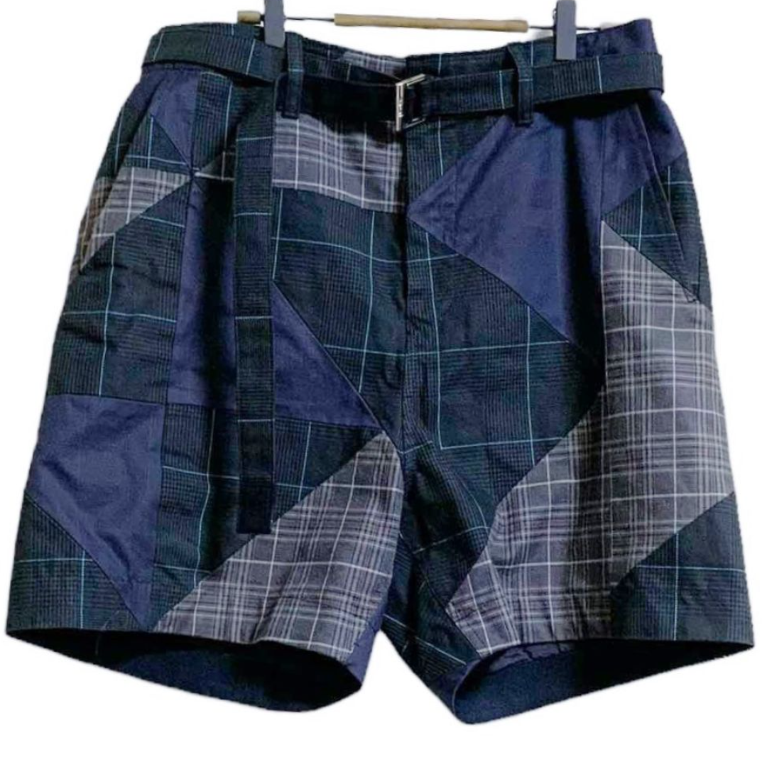 【sacai】21SS Checked Panelled Shorts メンズのパンツ(ショートパンツ)の商品写真