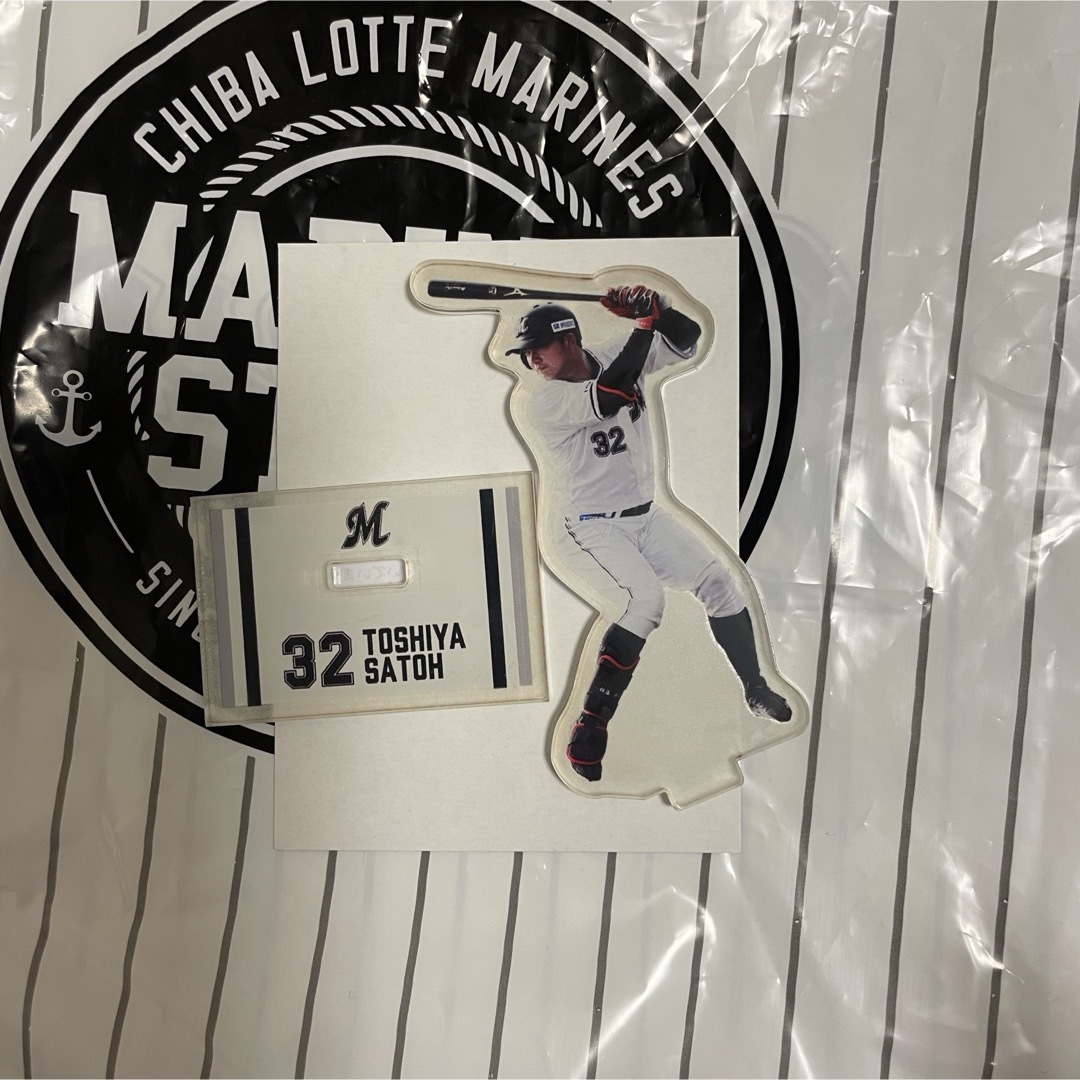 千葉ロッテマリーンズ(チバロッテマリーンズ)の佐藤都志也 アクリルスタンド チケットのスポーツ(野球)の商品写真