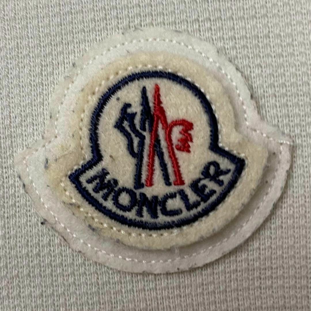 MONCLER(モンクレール)の極美品 モンクレール 長袖 ロンT 胸ロゴワッペン 鹿の子 白 S 国内正規品 メンズのトップス(Tシャツ/カットソー(七分/長袖))の商品写真