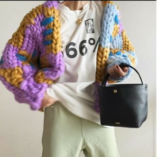 chiiiibag leather basket レザーバスケット ブラック