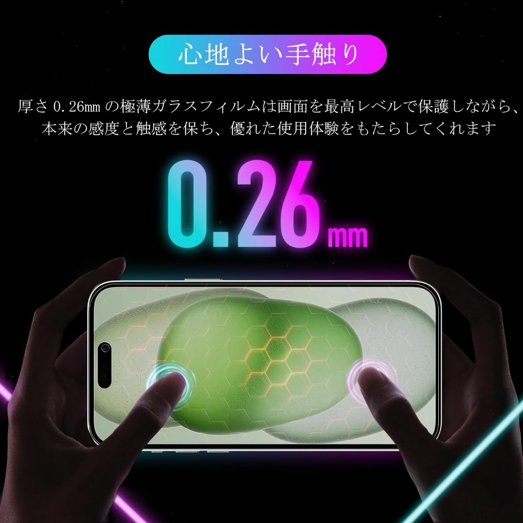 【人気商品】iPhone 15 Plus ガラスフイルム 6.7インチ 【1+1 スマホ/家電/カメラのスマホアクセサリー(その他)の商品写真